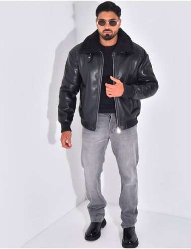 Lederjacke mit teddyfutter - mit,