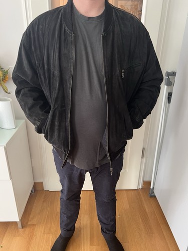 Schwarze herren lederjacke - schwarze, herren-lederjacke
