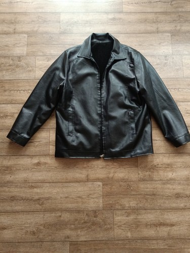 Herren lederjacke schwarz - pu-lederjacke,