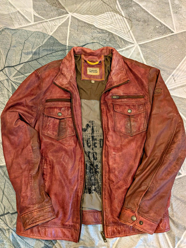 Camel active herren lederjacke - camel,