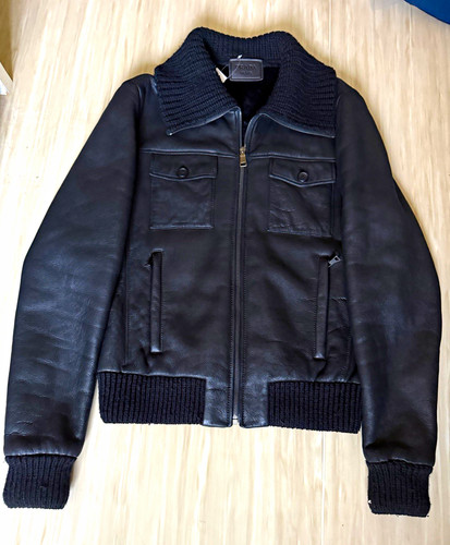 Prada shearling lederjacke - prada,