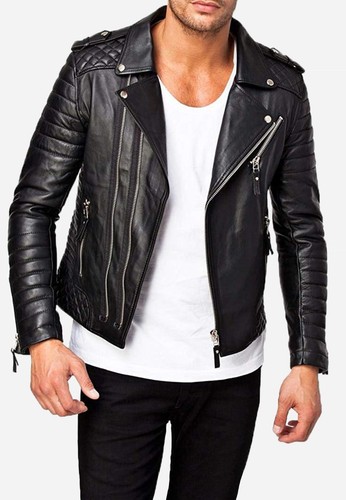 Herren lederjacke hector lamm - hector,