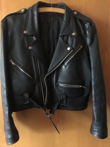 Echt leder biker jacke - leder,