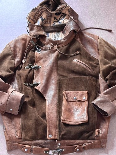 Lederjacke dunkelbraun für