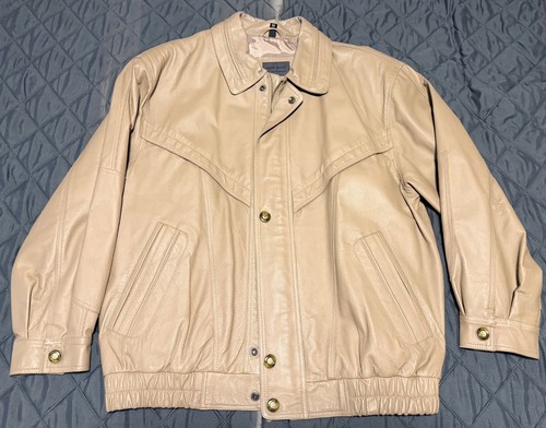 Herren kurz lederjacke beige - herren,