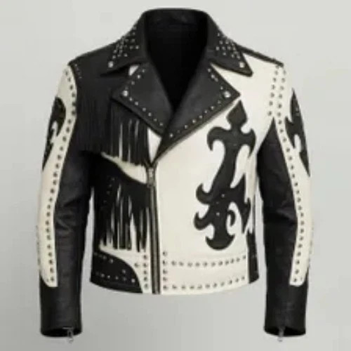 Gothic leder bikerjacke für - leder,